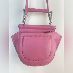 Sam Edelman Mia Half Moon Faux Leather Crossbody Bag Pink